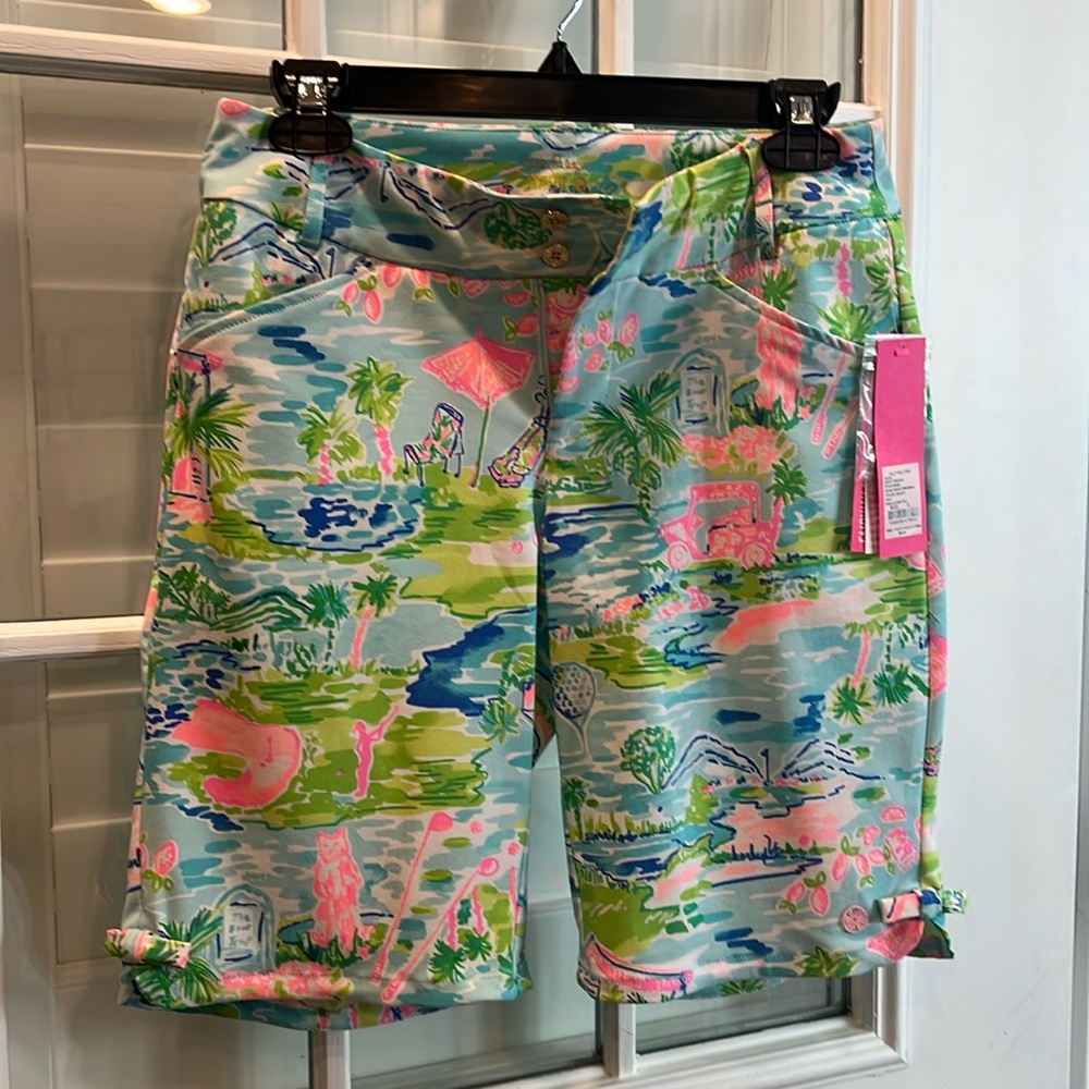 Lilly Pulitzer fairway performance size 4 shorts with matching visor!